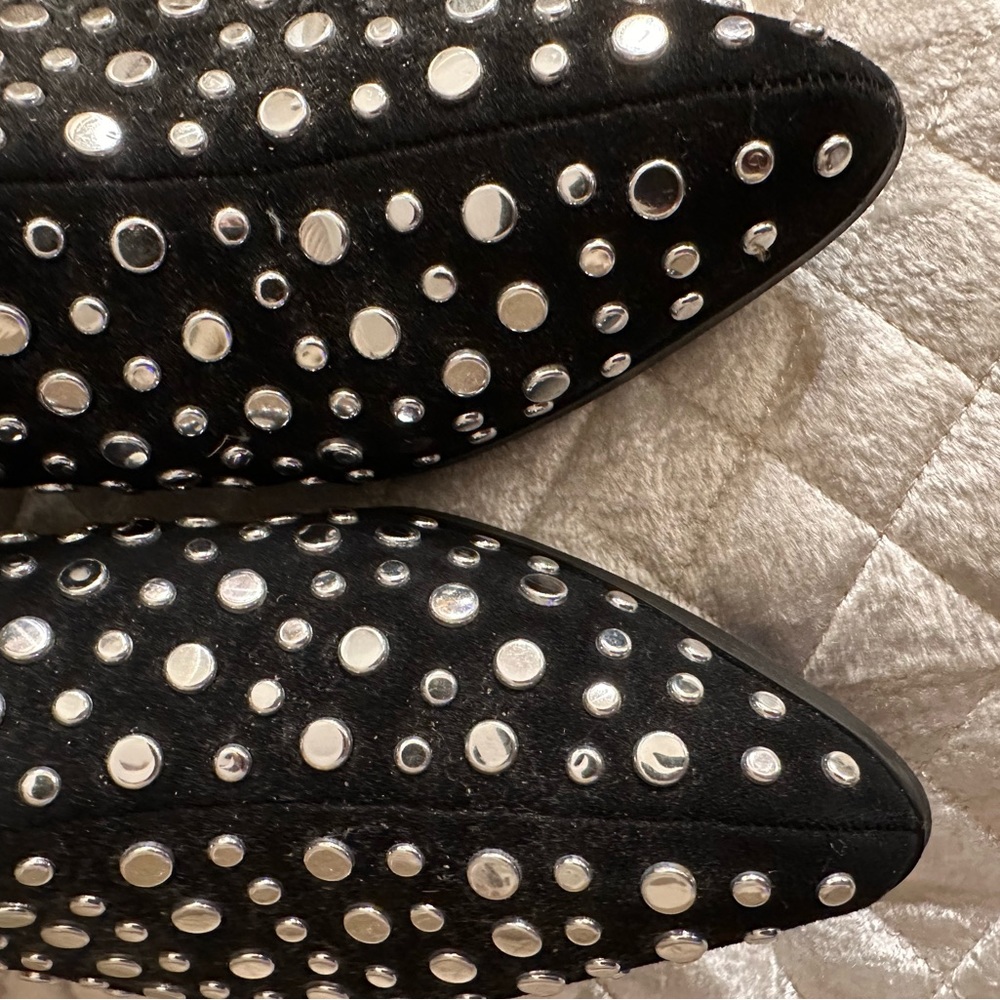 Nwot Design Lab Cayls Black & Silver Studded Slip… - image 5